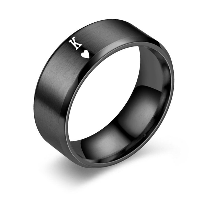 KQ Couples Fashionable King And Queen Rings