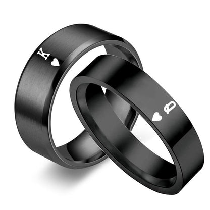 KQ Couples Fashionable King And Queen Rings