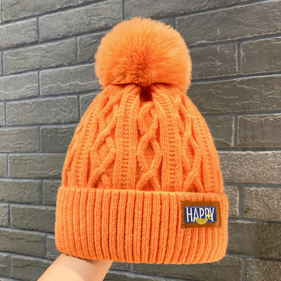 Winter Velvet Wool Hat Thickened Warm Knitted Hat