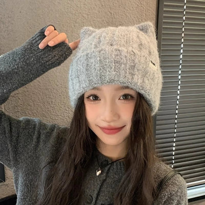 Cute Winter Warm Wool Hats For Women, Korean Style Fashion Headwear