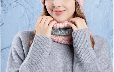 Warm Hat Scarf Two-piece Set Fleece Thickened Gradual