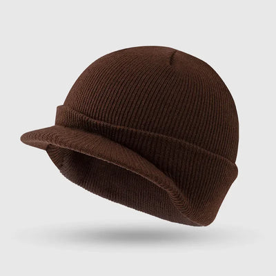 Hats Short-brimmed Woolen Army Peaked Caps Knitted Warm Hat