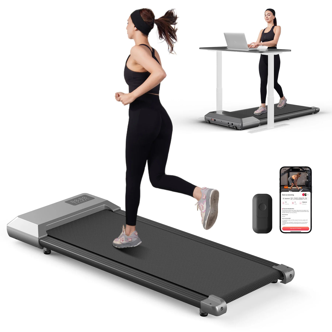 2in1 Run-Walking Pad Small Treadmill for Home&Office