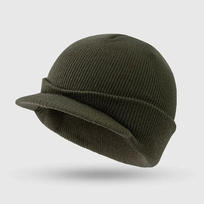 Hats Short-brimmed Woolen Army Peaked Caps Knitted Warm Hat