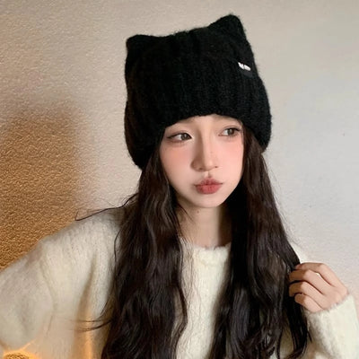 Cute Winter Warm Wool Hats For Women, Korean Style Fashion Headwear