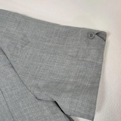 Cotton Linen Shirts for Men Casual Short Sleeved Shirts Blouses Solid Turn-Down Collar