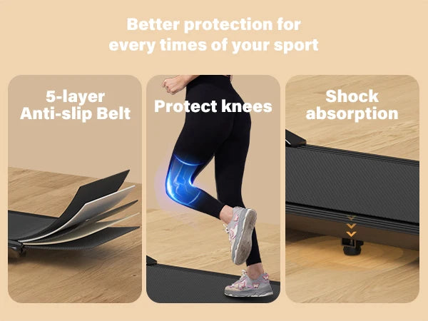 2in1 Run-Walking Pad Small Treadmill for Home&Office