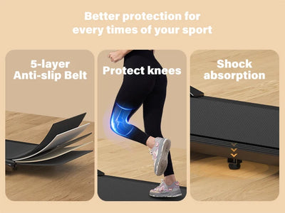 2in1 Run-Walking Pad Small Treadmill for Home&Office