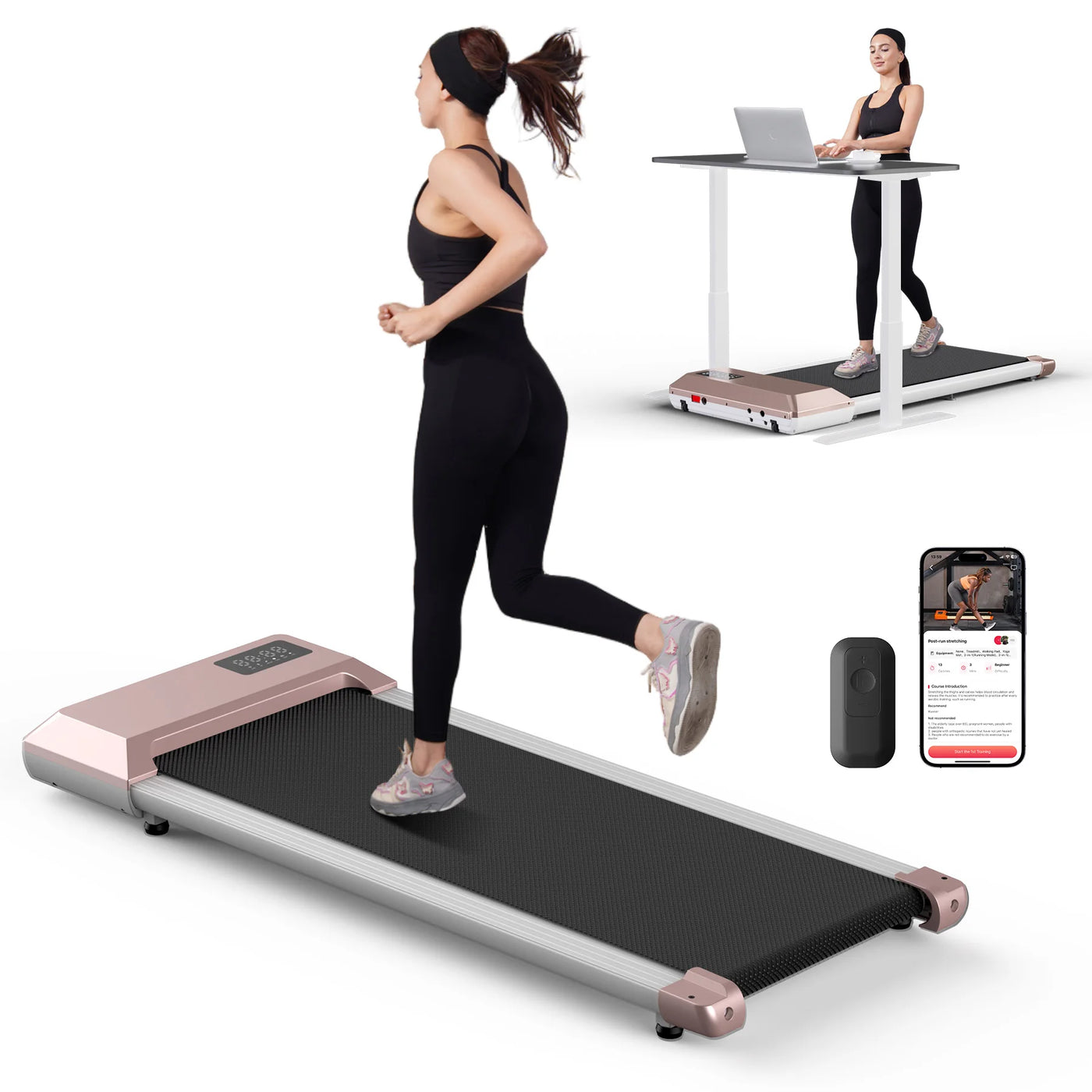 2in1 Run-Walking Pad Small Treadmill for Home&Office