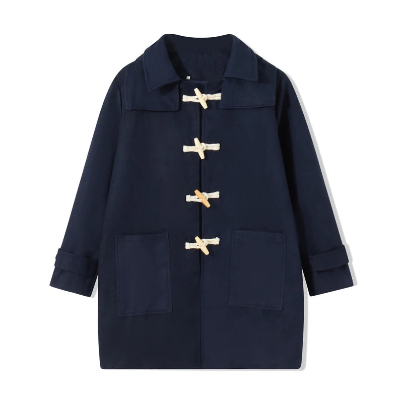 Men s Winter Duffle Coat Loose Fit Classic Wool Blend Long