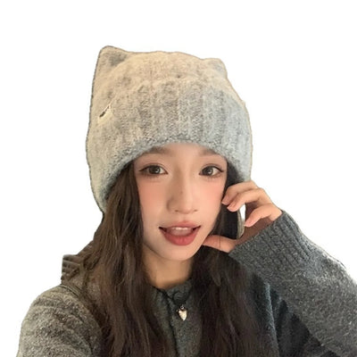 Cute Winter Warm Wool Hats For Women, Korean Style Fashion Headwear