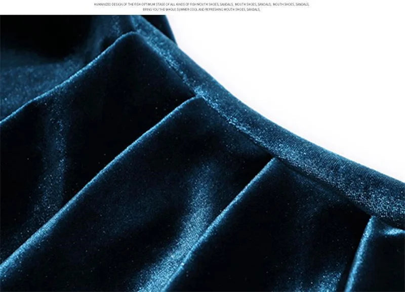 Golden Velvet Dress For Women  Long Sleeve Dress Velvet Thickened Hip