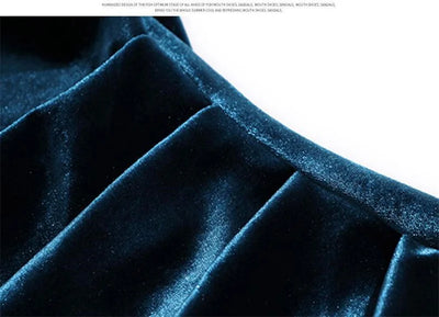 Golden Velvet Dress For Women  Long Sleeve Dress Velvet Thickened Hip