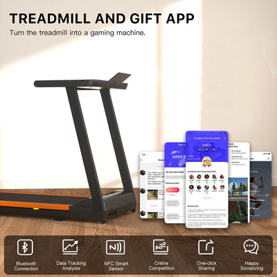 3.0HP Treadmills Electric APP Online Monitoring 7.5MPH Remote Control Foldable
