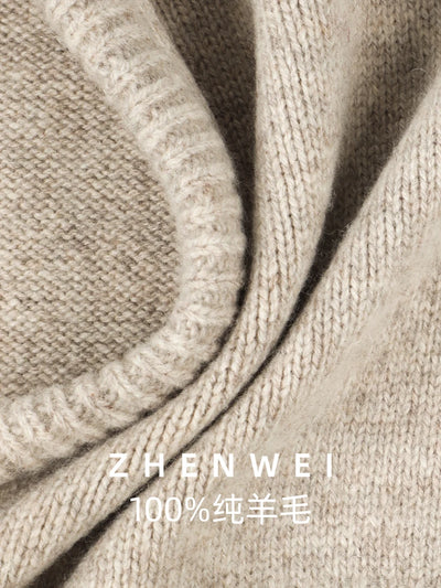 Wool Slouchy Balaclava Winter Hat for Women  Knitted Scarf