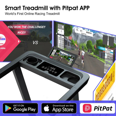 3.0HP Treadmills Electric APP Online Monitoring 7.5MPH Remote Control Foldable