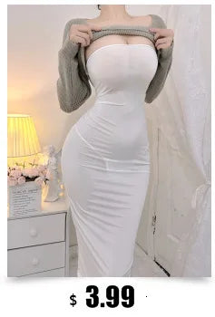 t V-neck Low cut Velvet sling ceremonial dress Side Split Slim Wrap buttocks Long Dress UR6Y