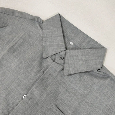 Cotton Linen Shirts for Men Casual Short Sleeved Shirts Blouses Solid Turn-Down Collar