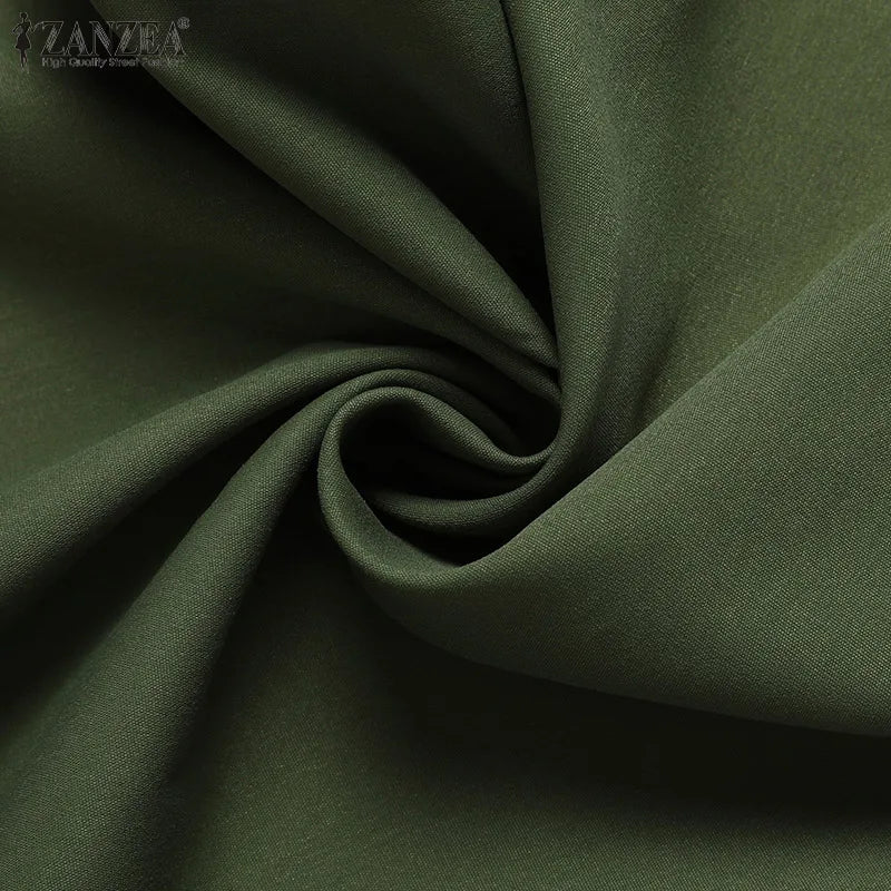 Wide Leg Jumpsuits Summer V Neck Short Sleeve Rompers Elegant