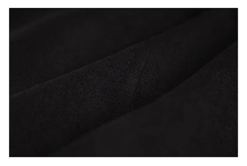Winter Luxury Extra Long Black Warm Soft Wool & blends Coat for Women