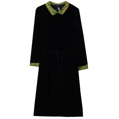 Winter Luxury Velvet Formal Elegant Party Dress Women Korean Vintage