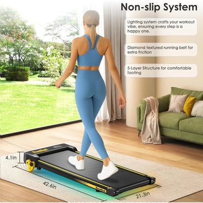 Portable Treadmill with Incline and Handle Bar