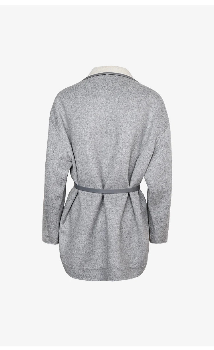 Australian Wool coats autumn and winter new luxury women's Clothing jacket hooded top