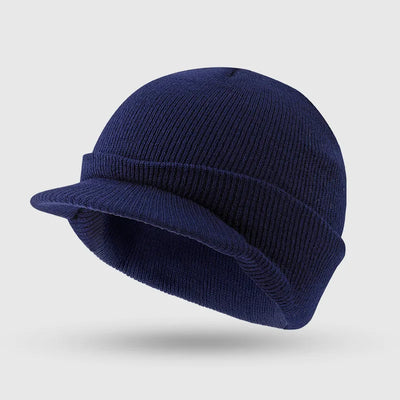Hats Short-brimmed Woolen Army Peaked Caps Knitted Warm Hat