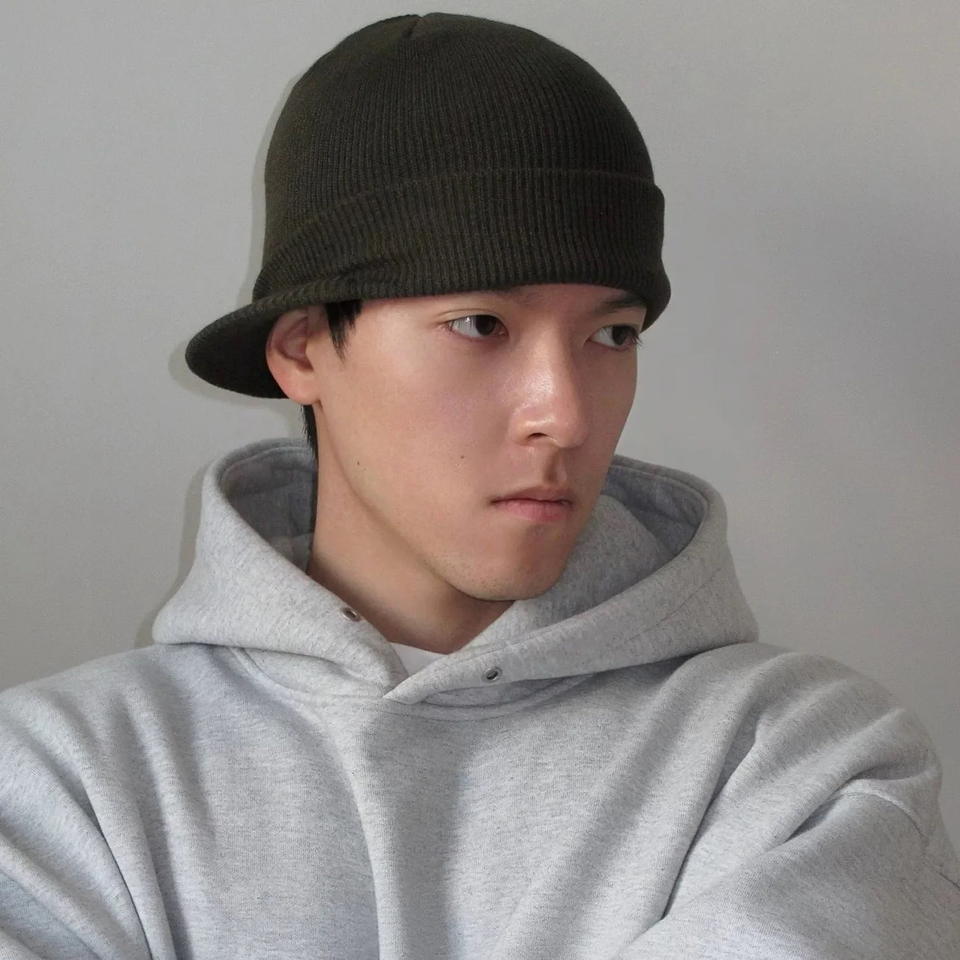 Hats Short-brimmed Woolen Army Peaked Caps Knitted Warm Hat