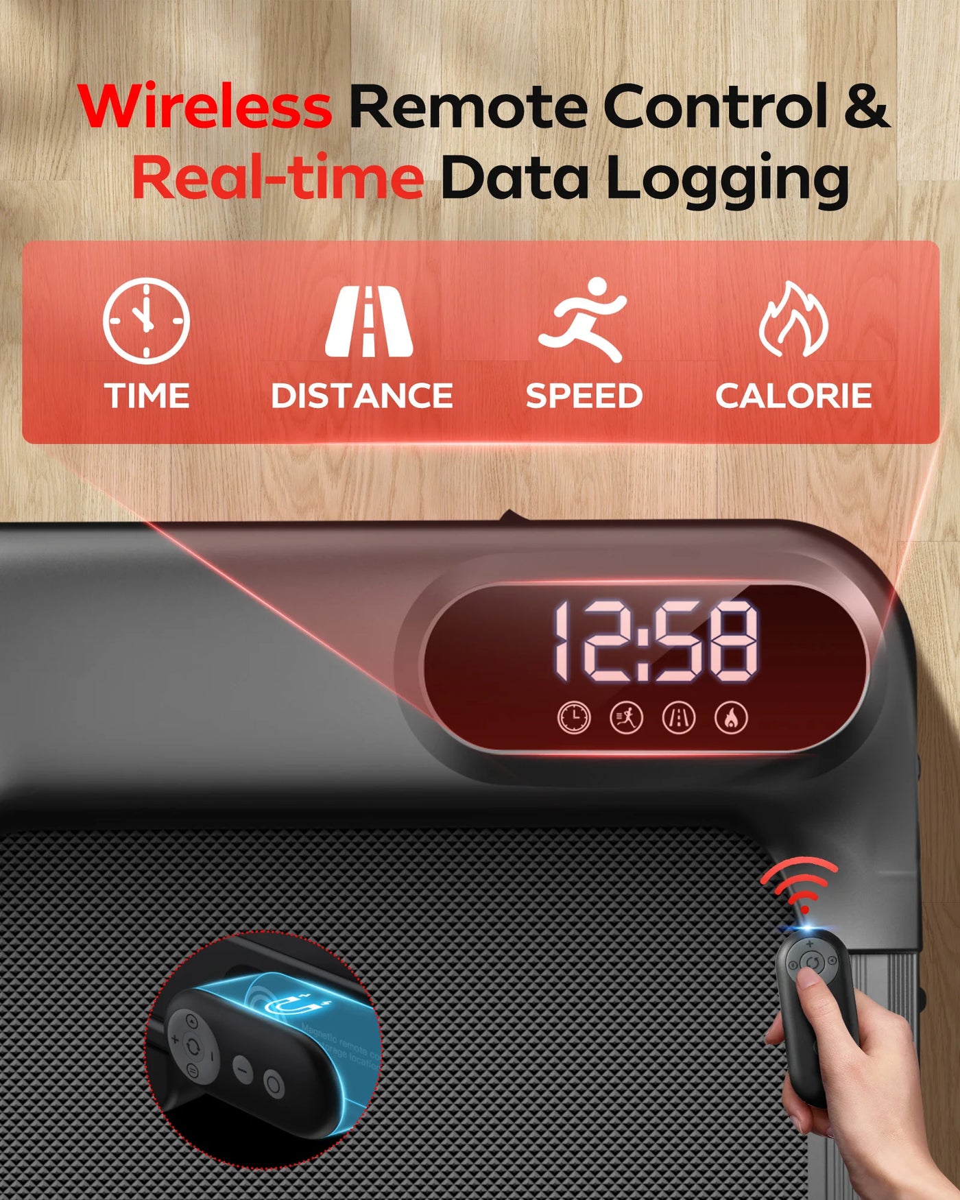 2.5 HP Incline Under-Desk Treadmill, Triple Knee Protection