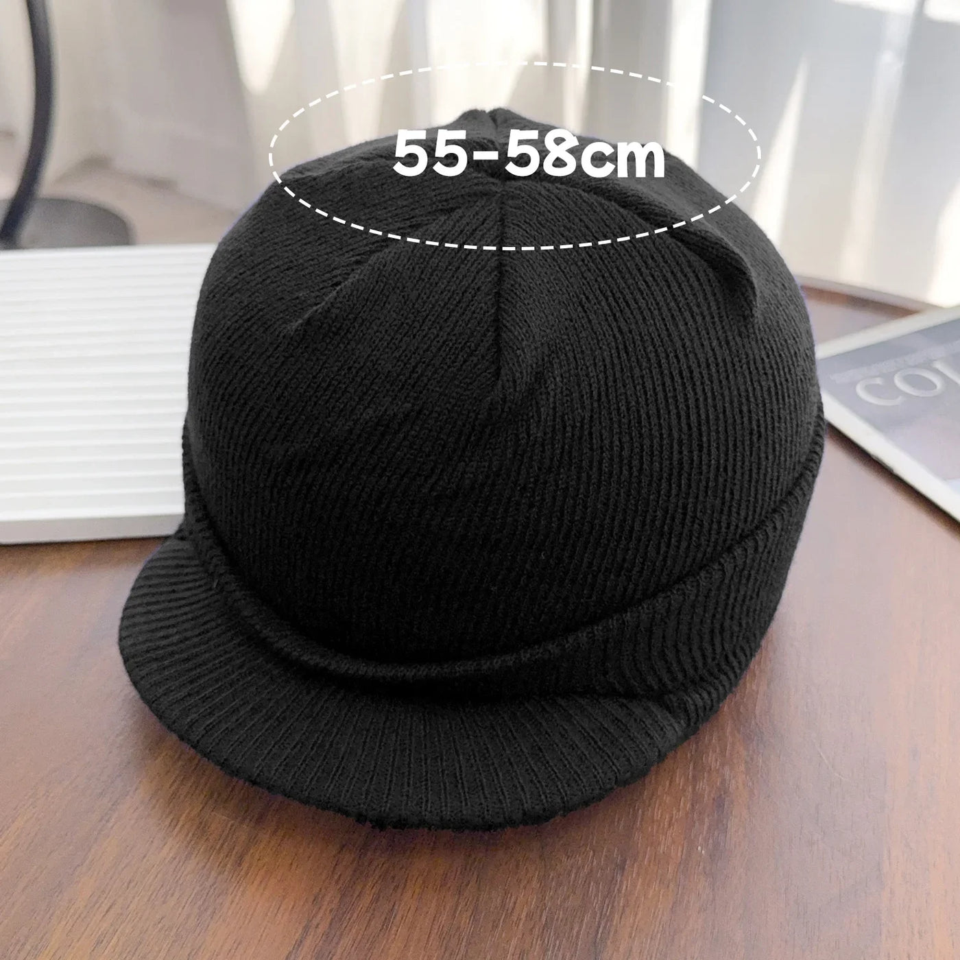 Hats Short-brimmed Woolen Army Peaked Caps Knitted Warm Hat