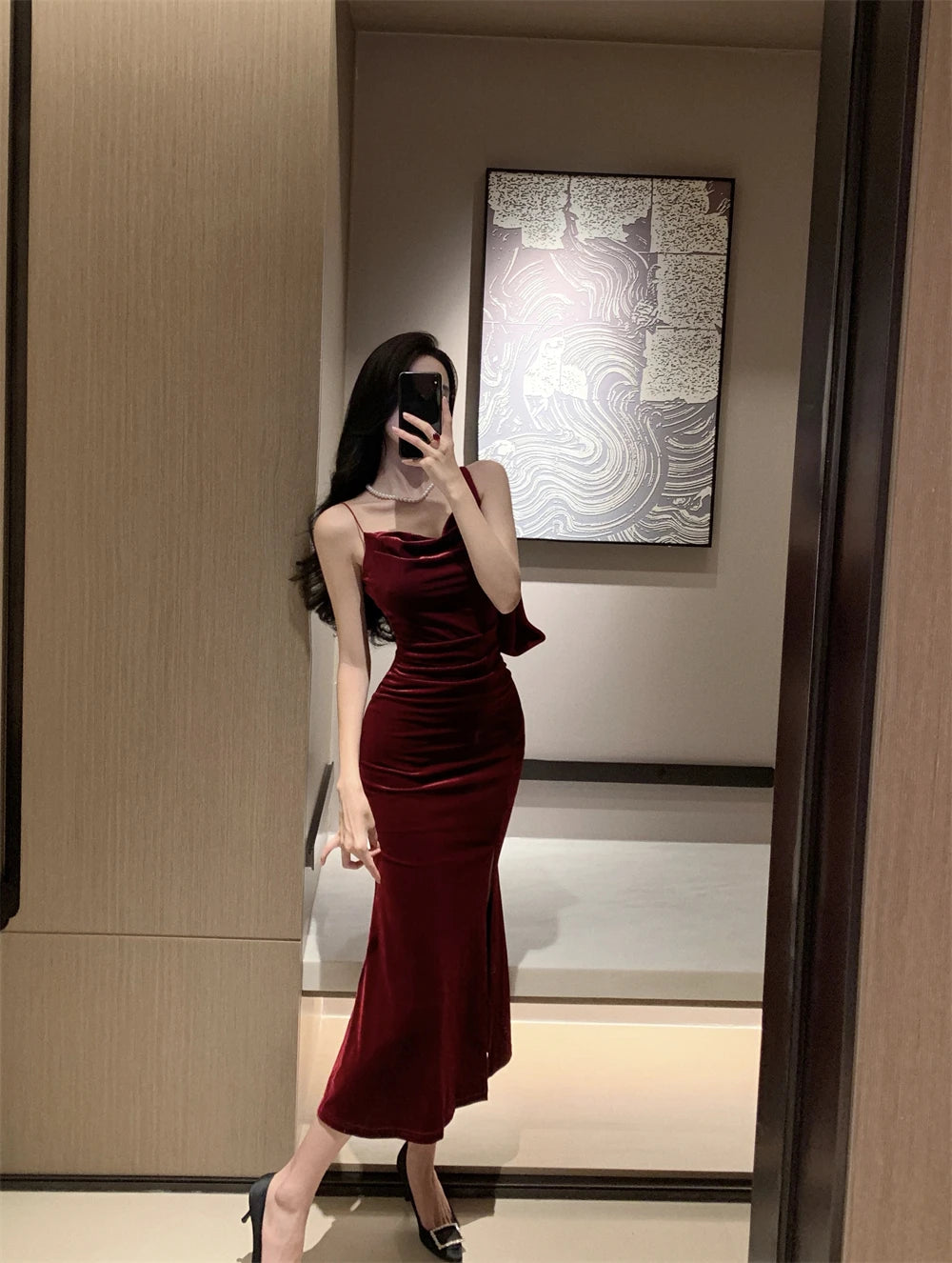 Vintage Sexy Club Prom Red Dresses for Women