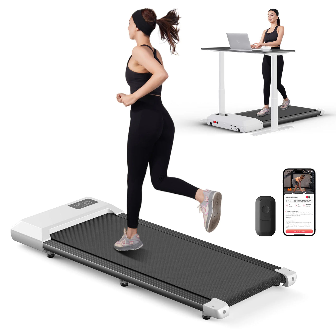 2in1 Run-Walking Pad Small Treadmill for Home&Office