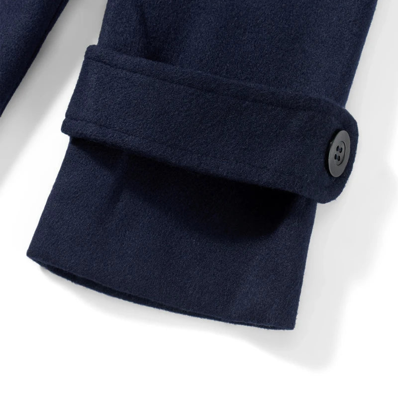 Men s Winter Duffle Coat Loose Fit Classic Wool Blend Long