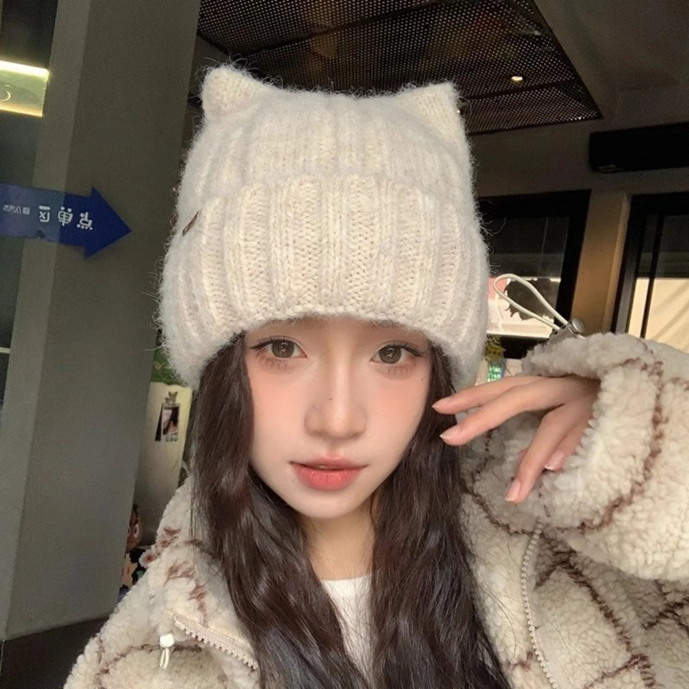 Cute Winter Warm Wool Hats For Women, Korean Style Fashion Headwear
