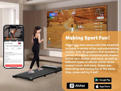 2in1 Run-Walking Pad Small Treadmill for Home&Office