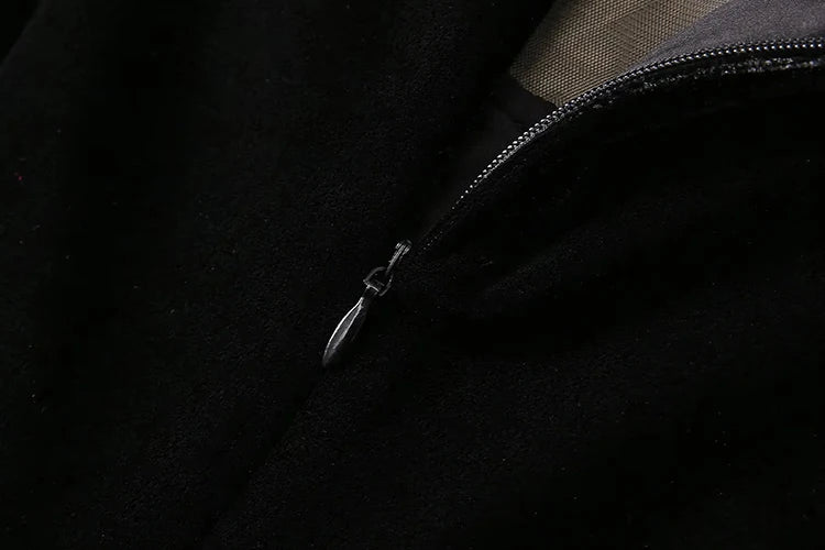 MARYYIMEI Fashion design Women's Dress Lace Splicing Long-Sleeved Beading Pretty Slim-Fit Hip Wrap Elegant Velvet Dresses