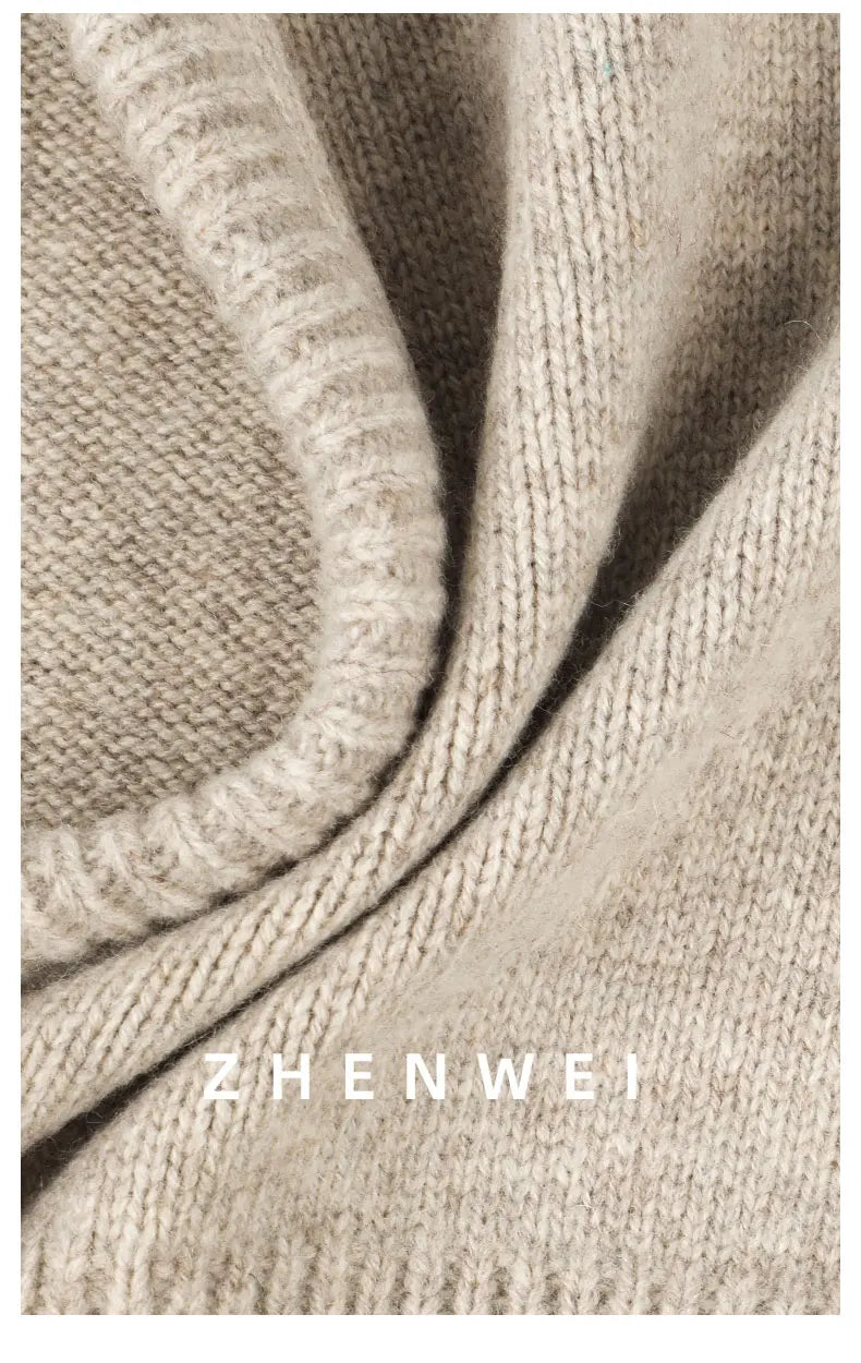 Wool Slouchy Balaclava Winter Hat for Women  Knitted Scarf