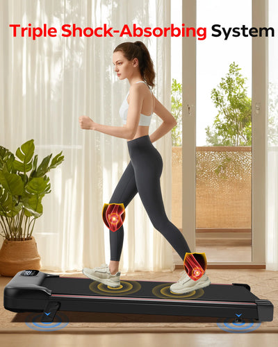 2.5 HP Incline Under-Desk Treadmill, Triple Knee Protection