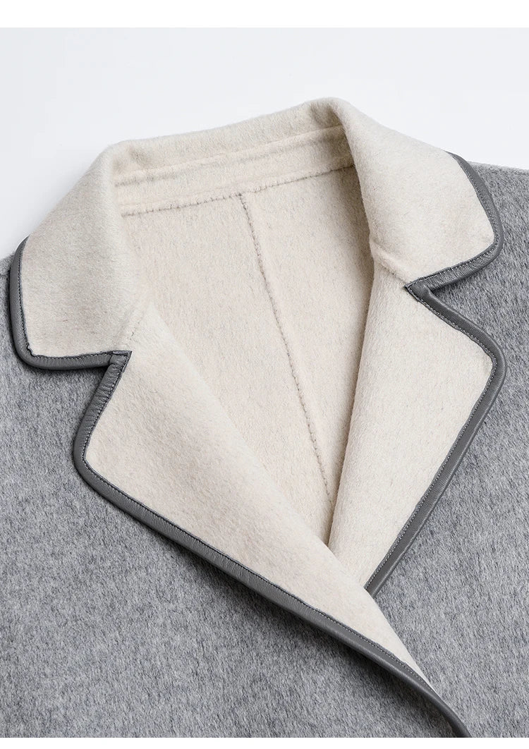 Australian Wool coats autumn and winter new luxury women's Clothing jacket hooded top