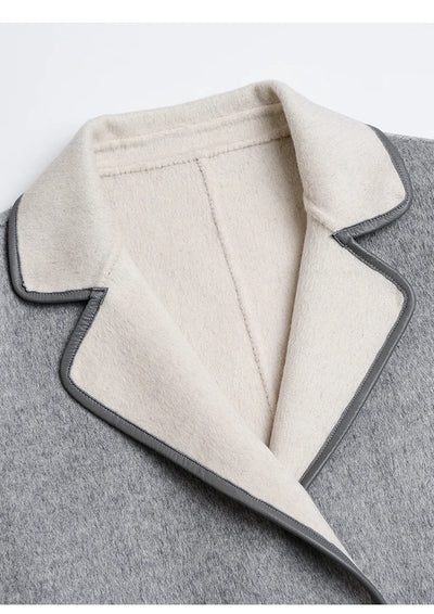 Australian Wool coats autumn and winter new luxury women's Clothing jacket hooded top