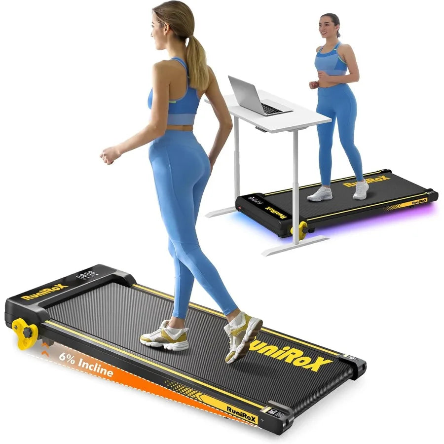 Portable Treadmill with Incline and Handle Bar