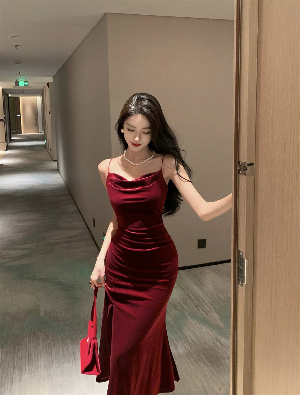 Vintage Sexy Club Prom Red Dresses for Women