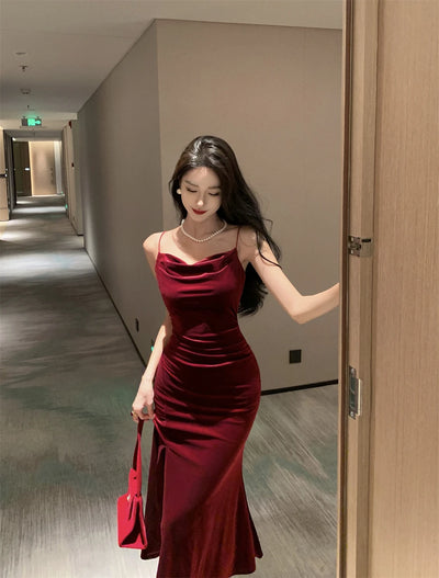 Vintage Sexy Club Prom Red Dresses for Women