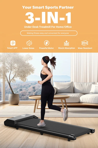 2in1 Run-Walking Pad Small Treadmill for Home&Office