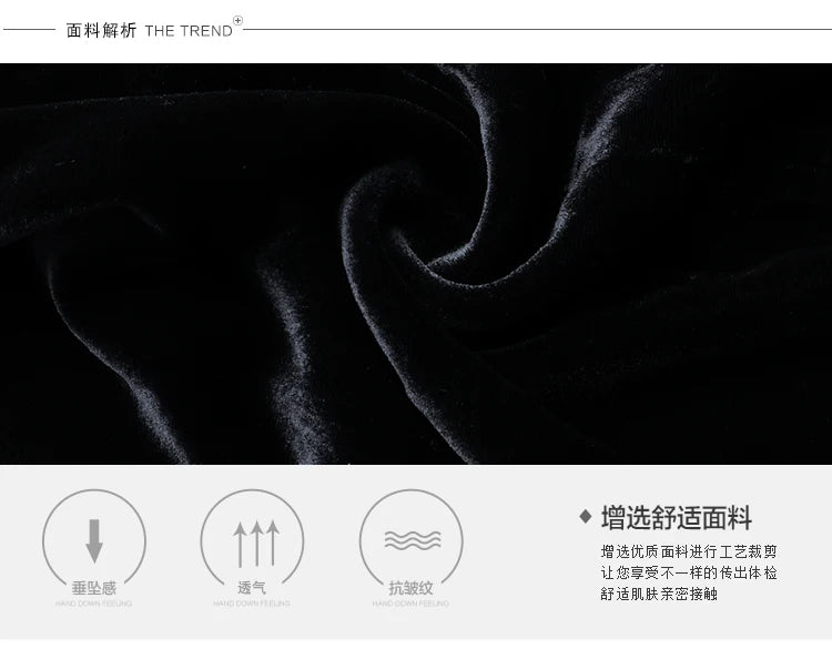 Winter Luxury Velvet Formal Elegant Party Dress Women Korean Vintage