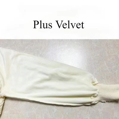 Velvet Dress Women Fashion Lace Patcwork Bow Puff Sleeve Midi Length