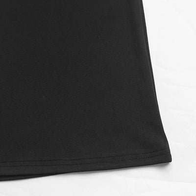 Hollow O-neck Patchwork High-waisted Lace-up Elegant Fashion.