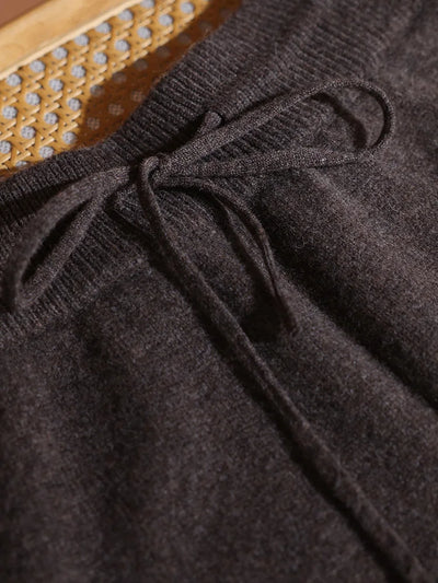 Merino Wool Pants Knitted Cashmere Shorts Trousers Above Knees