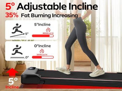 2.5 HP Incline Under-Desk Treadmill, Triple Knee Protection